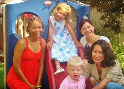 The three adoring au pairs who were truly part of our family during the baby years.